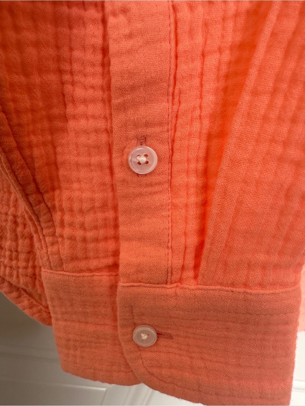 J. Crew Coral Long-Sleeve Button Front Shirt - Picture 4 of 6
